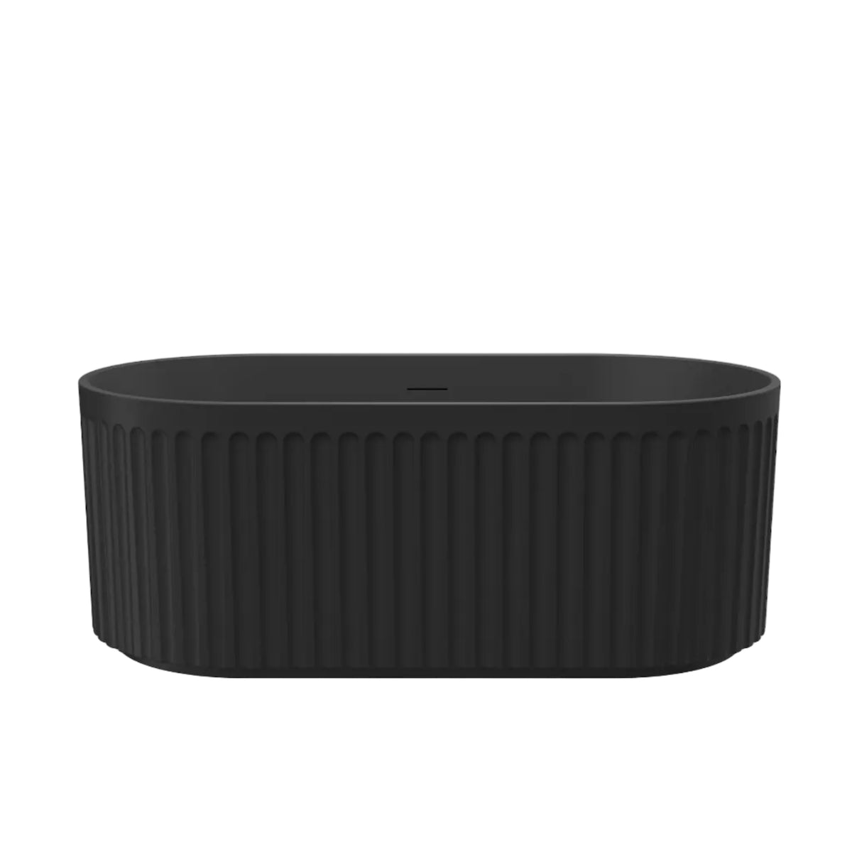 Linsol Georg Freestanding Bath with Overflow Matte Black 1700mm