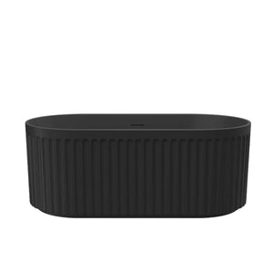 Linsol Georg Freestanding Bath with Overflow Matte Black 1700mm