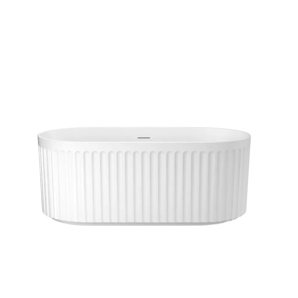 Linsol Georg Freestanding Bath with Overflow Matte White 1700mm