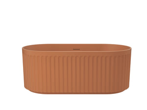 Linsol Georg Freestanding Bath with Overflow Outback Orange 1500mm