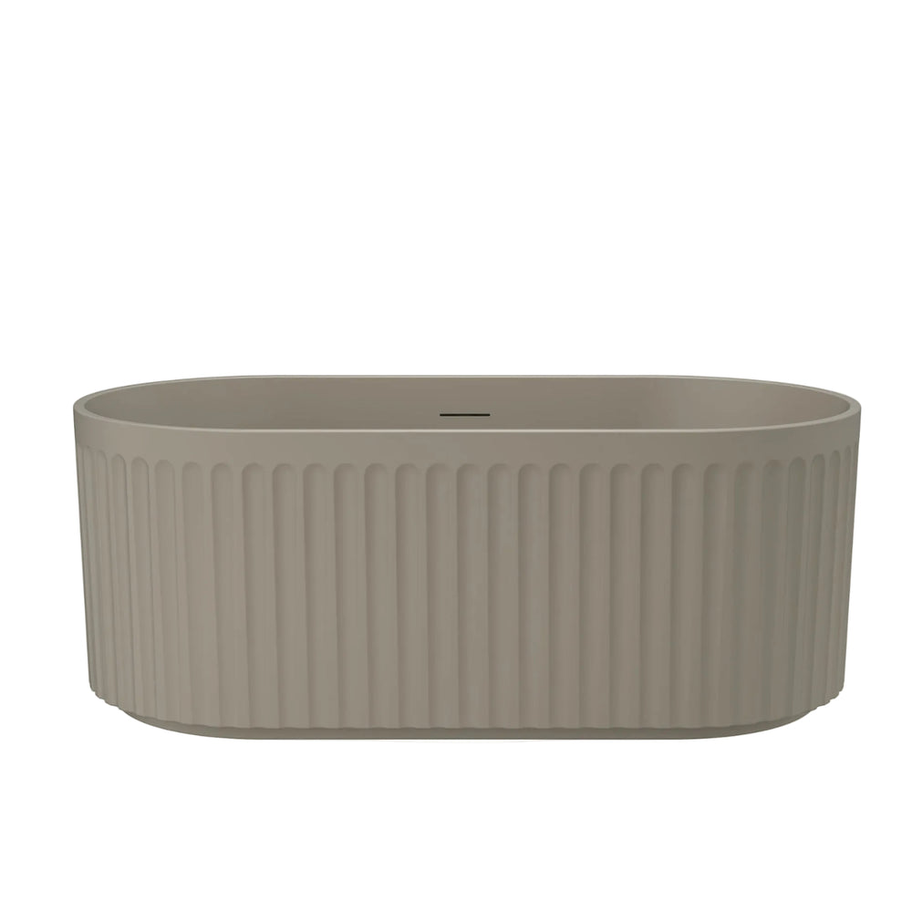Linsol Georg Freestanding Bath with Overflow Warm Grey 1700mm