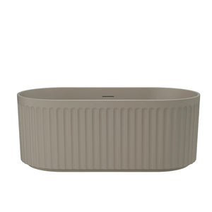 Linsol Georg Freestanding Bath with Overflow Warm Grey 1700mm