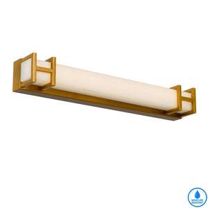 TELBIX GILSON VANITY LED WALL LIGHT ANTIQUE GOLD 415MM