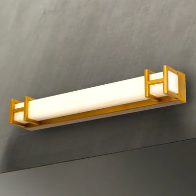TELBIX GILSON VANITY LED WALL LIGHT ANTIQUE GOLD 415MM