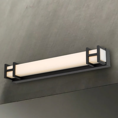 TELBIX GILSON VANITY LED WALL LIGHT BLACK 415MM