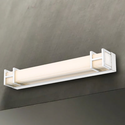 TELBIX GILSON VANITY LED WALL LIGHT CHROME 415MM