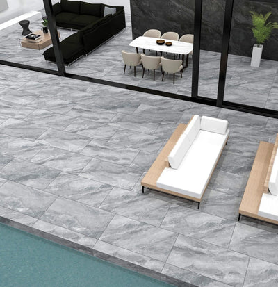 NIRO GRANITE LEGACY STEEL GREY MATTE 300X600MM RECTANGULAR TILE (PER BOX)