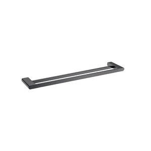 AQUAPERLA VOG DOUBLE TOWEL RAIL GUN METAL (AVAILABLE IN 600MM AND 800MM)