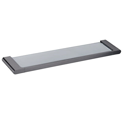 AQUAPERLA VOG GLASS SHELF 550MM GUN METAL