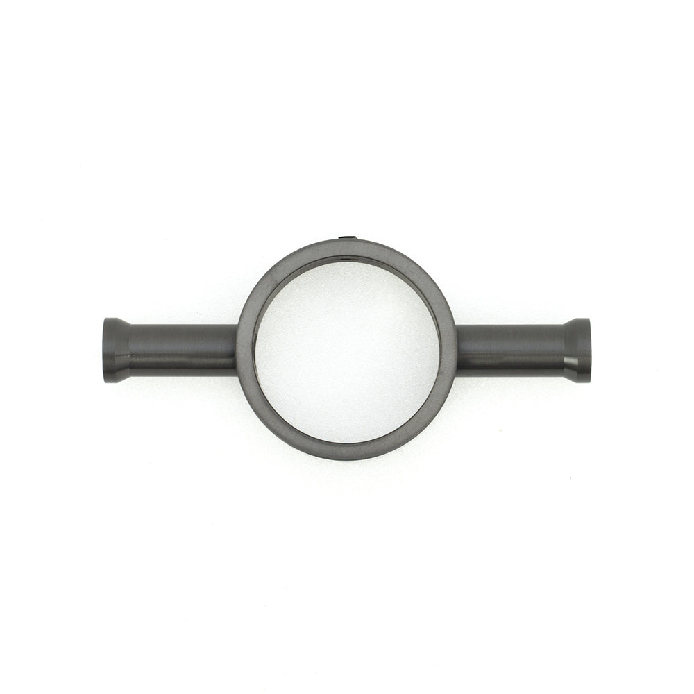 RADIANT HEATING ROUND HOOK ACCESSORY FOR VERTICAL TOWEL RAIL GUN METAL GREY 110MM
