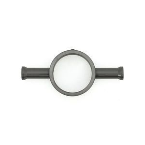 RADIANT HEATING ROUND HOOK ACCESSORY FOR VERTICAL TOWEL RAIL GUN METAL GREY 110MM