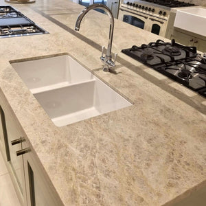 TURNER HASTINGS GOSFORD DOUBLE SINK MIXER 390MM CHROME