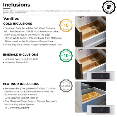 TIMBERLINE DELAWARE CUSTOM FLOOR STANDING VANITY (ALL SIZING)