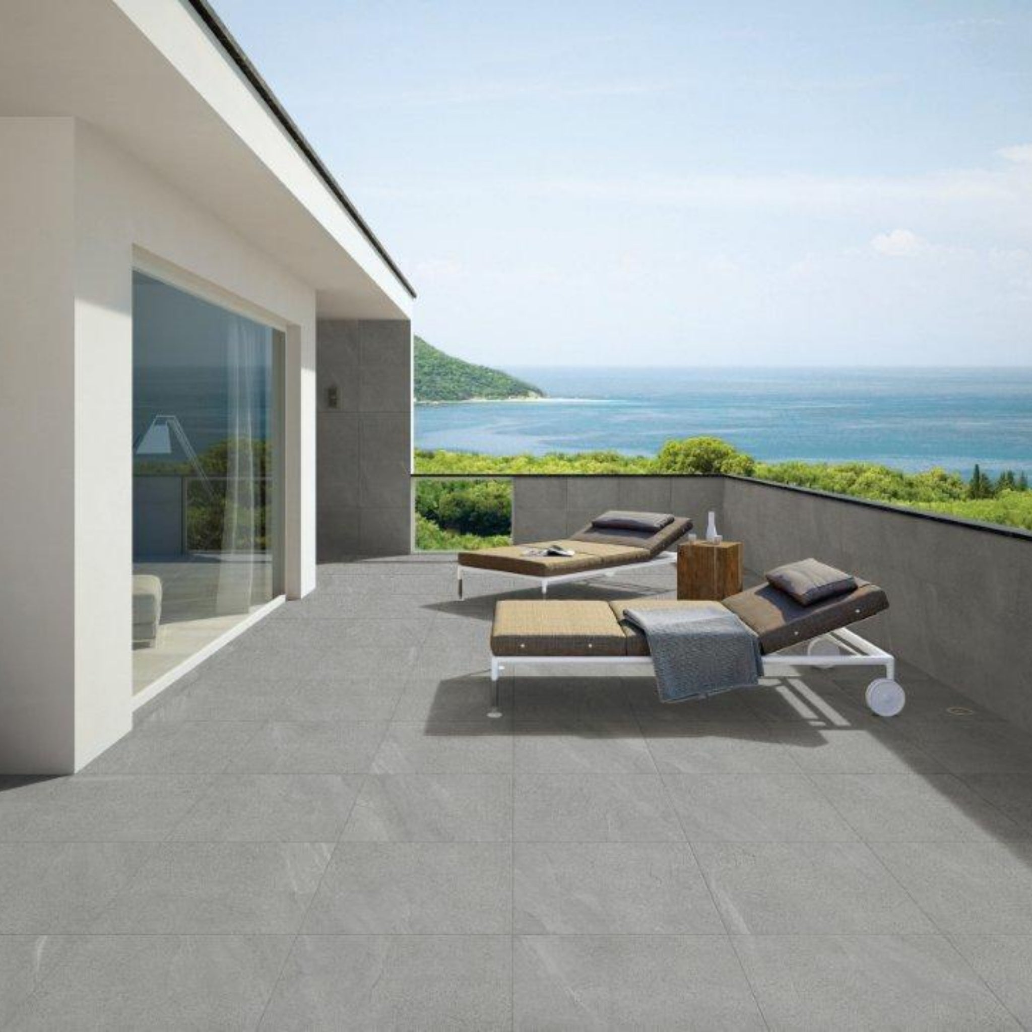 EVERSTONE BAYSTONE SILVER MATTE 300X300MM SQUARE TILE (PER BOX)