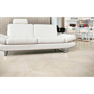 EVERSTONE EUROMARMO CREMA MARFIL POLISHED 600X600MM SQUARE TILE (PER BOX)