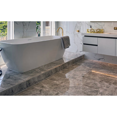 EVERSTONE EUROMARMO GRIGIO POLISHED 300X300MM SQUARE TILE (PER BOX)