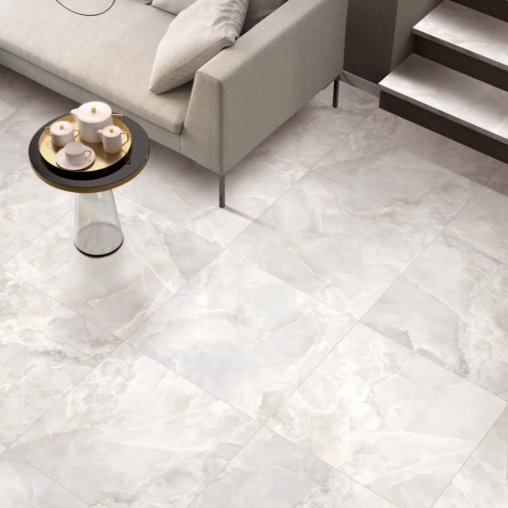 EVERSTONE ONYX CITRINE POLISHED 600X600MM RECTANGLE TILE (PER BOX)