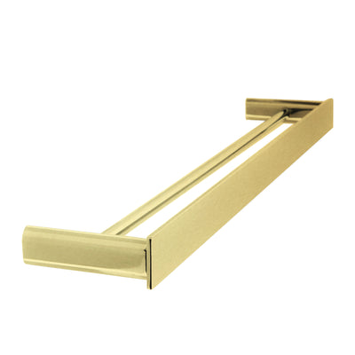 LINKWARE GABE DOUBLE NON-HEATED TOWEL RAIL BRUSHED GOLD (AVAILABLE IN 600MM AND 800MM)