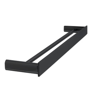LINKWARE GABE DOUBLE NON-HEATED TOWEL RAIL  MATTE BLACK (AVAILABLE IN 600MM AND 800MM)