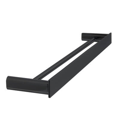 LINKWARE GABE DOUBLE NON-HEATED TOWEL RAIL  MATTE BLACK (AVAILABLE IN 600MM AND 800MM)