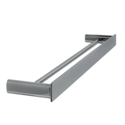 LINKWARE GABE DOUBLE NON-HEATED TOWEL RAIL BRUSHED NICKEL (AVAILABLE IN 600MM AND 800MM)