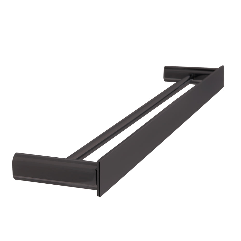 LINKWARE GABE DOUBLE NON-HEATED TOWEL RAIL GUN METAL (AVAILABLE IN 600MM AND 800MM)