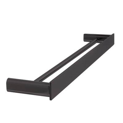 LINKWARE GABE DOUBLE NON-HEATED TOWEL RAIL GUN METAL (AVAILABLE IN 600MM AND 800MM)