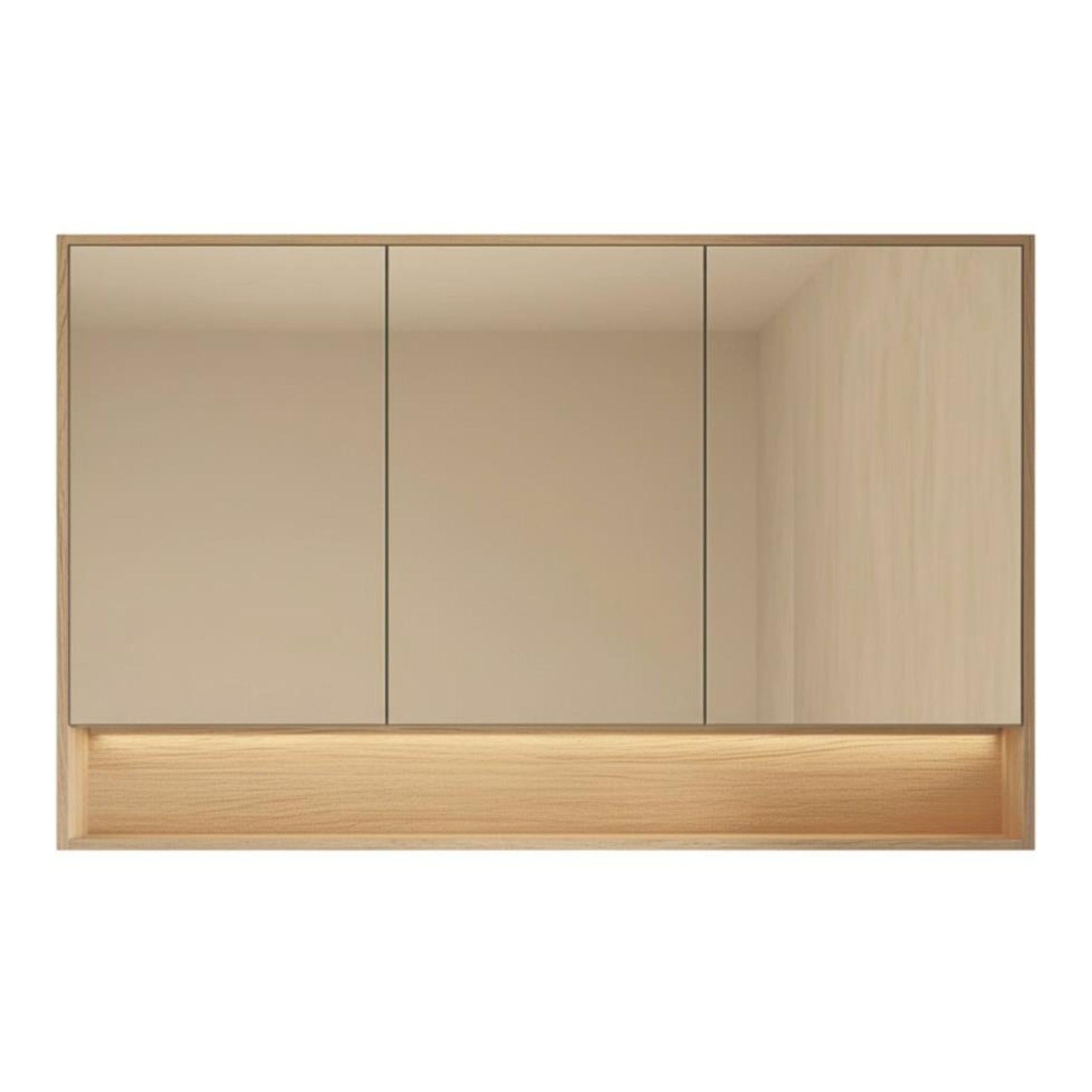 POSEIDON GRACE CLASSIC OAK MIRROR SHAVING CABINET 1200X750MM