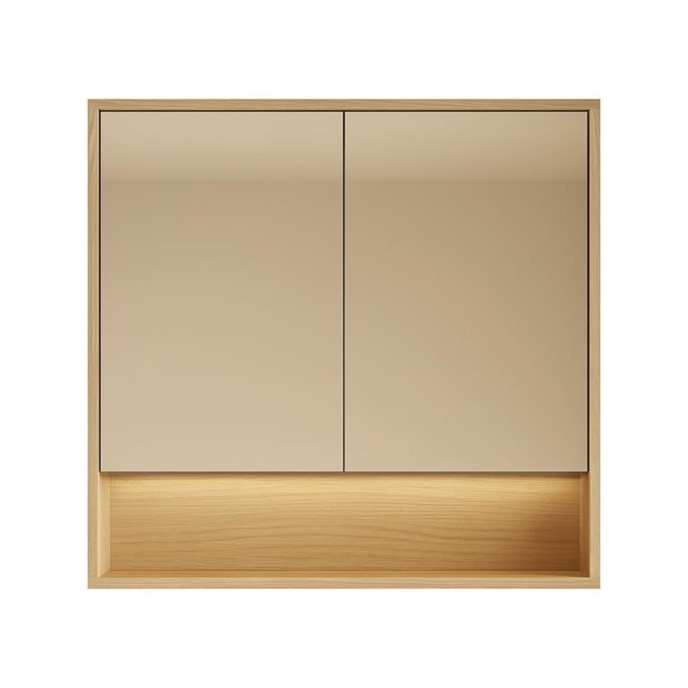 POSEIDON GRACE CLASSIC OAK MIRROR SHAVING CABINET 600X750MM
