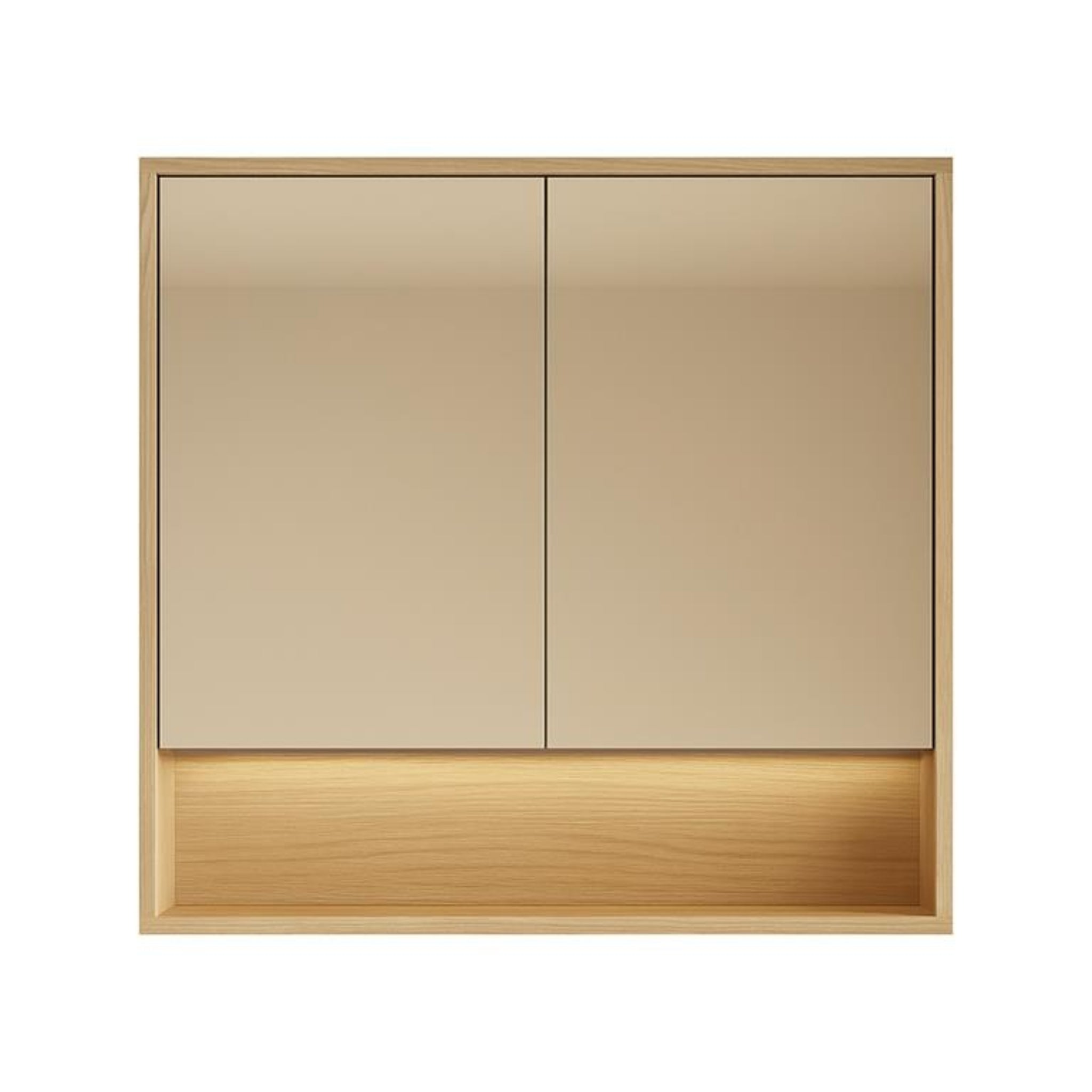 POSEIDON GRACE CLASSIC OAK MIRROR SHAVING CABINET 600X750MM