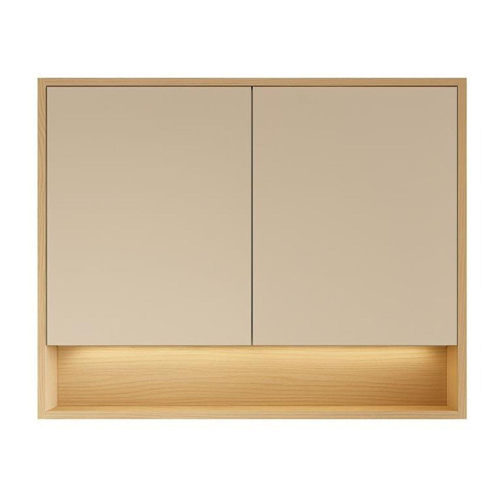POSEIDON GRACE CLASSIC OAK MIRROR SHAVING CABINET 900X750MM
