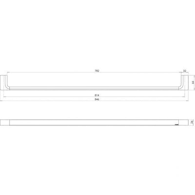 PHOENIX GLOSS SINGLE NON-HEATED TOWEL RAIL BRUSHED CARBON (AVAILABLE IN 600MM AND 800MM)