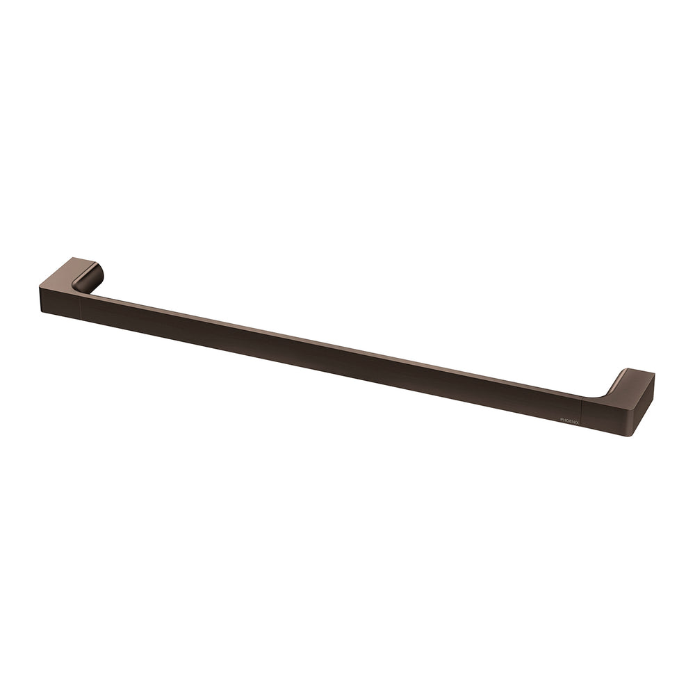 PHOENIX GLOSS SINGLE TOWEL RAIL 600MM BRUSHED BRONZE