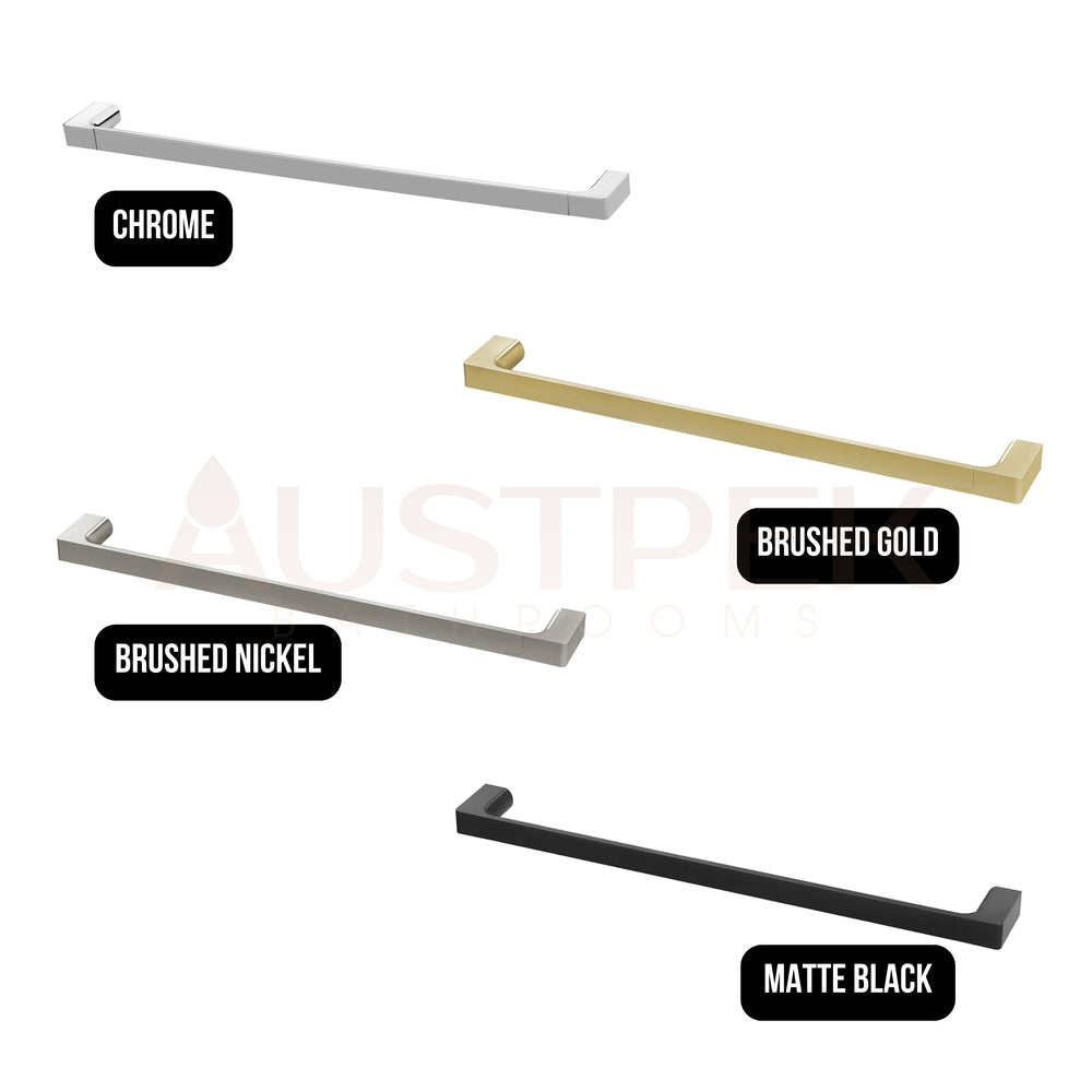 PHOENIX GLOSS SINGLE NON-HEATED TOWEL RAIL BRUSHED GOLD 600MM