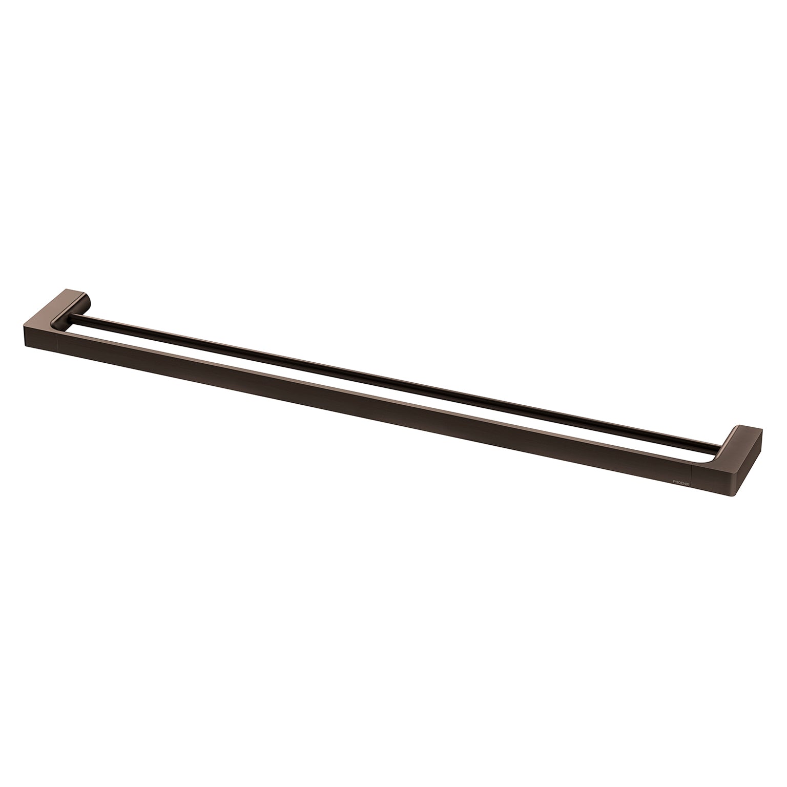 PHOENIX GLOSS DOUBLE TOWEL RAIL 800MM BRUSHED BRONZE
