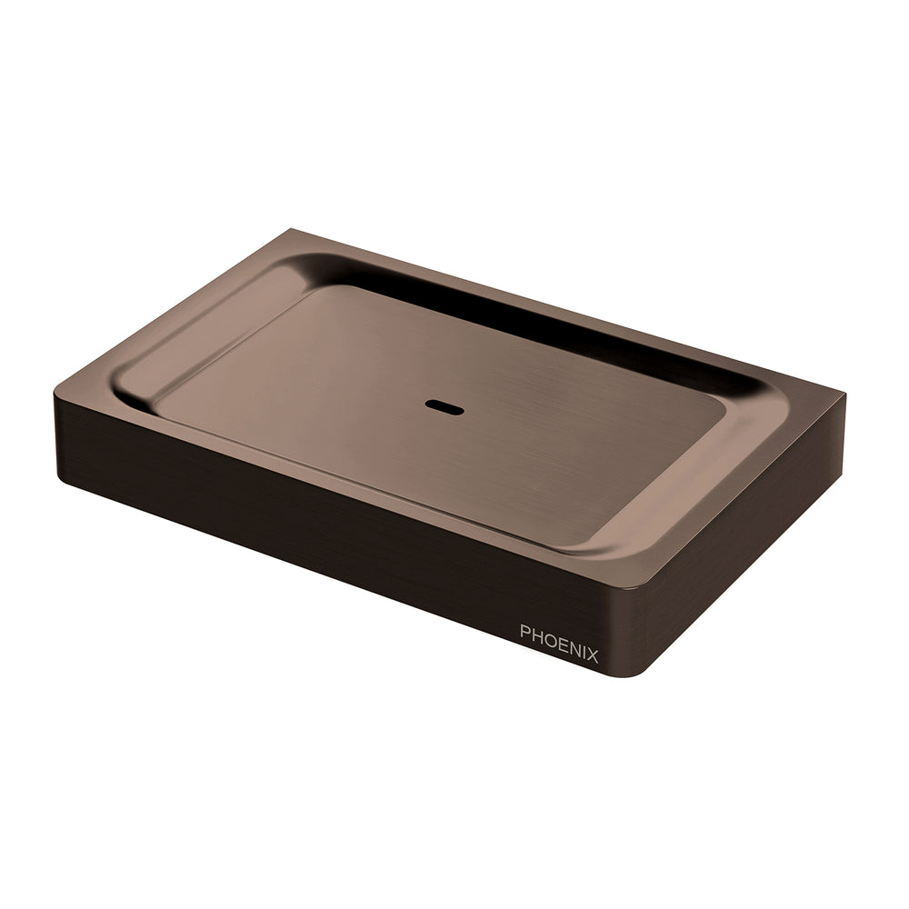 PHOENIX GLOSS SOAP DISH BRUSHED BRONZE