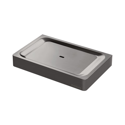 PHOENIX GLOSS SOAP DISH 124MM BRUSHED CARBON