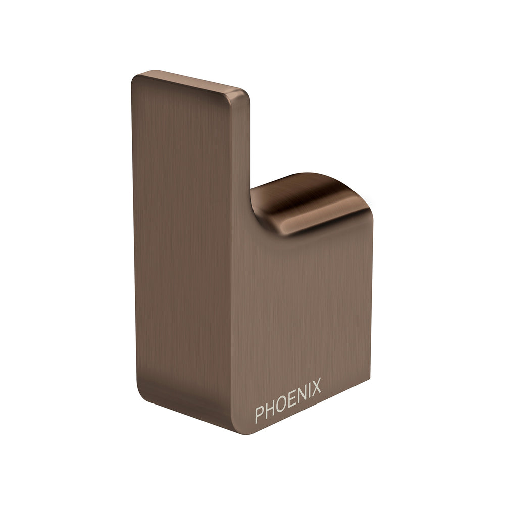 PHOENIX GLOSS ROBE HOOK BRUSHED BRONZE