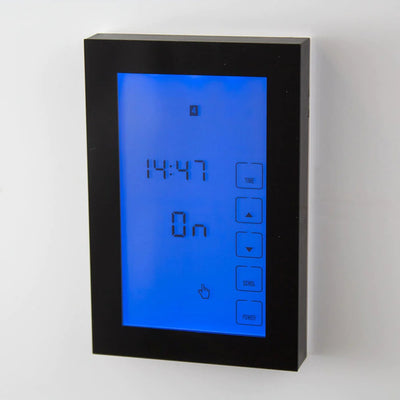 RADIANT HEATING PREMIUM HORIZONTAL / VERTICAL DIGITAL TIMER SWITCH BLACK 120MM