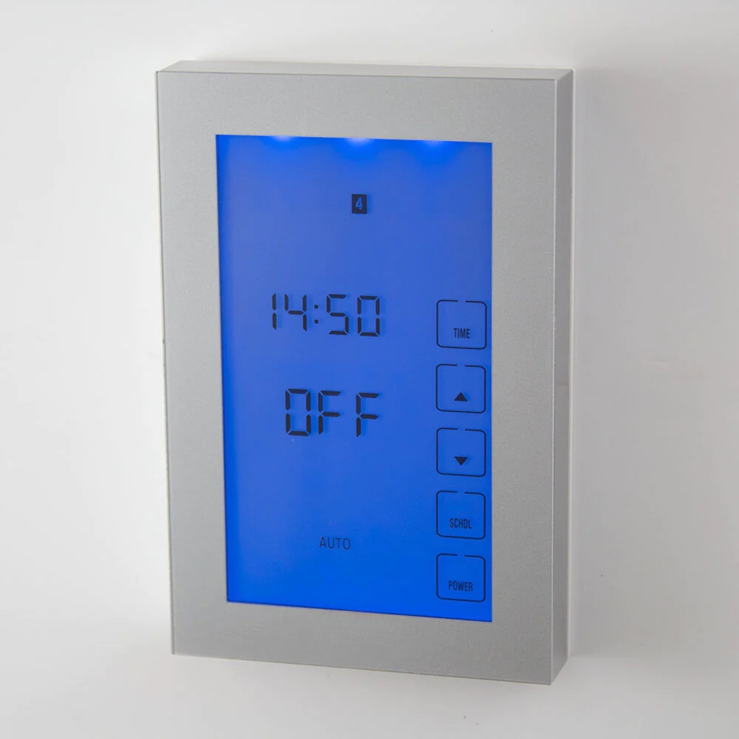 RADIANT HEATING PREMIUM VERTICAL DIGITAL TIMER SWITCH SILVER 120MM