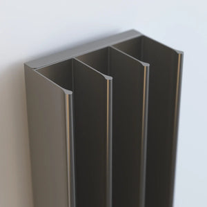 ESKIMO GORDON VERTICAL SINGLE HEATED TOWEL RAIL GUNMETAL 208MM
