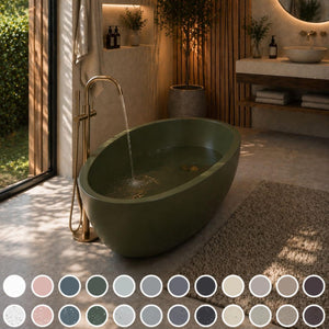 PIETRA BIANCA HAMMAN FREESTANDING STONE BATHTUB WITH CUSTOM COLOURS 1700MM