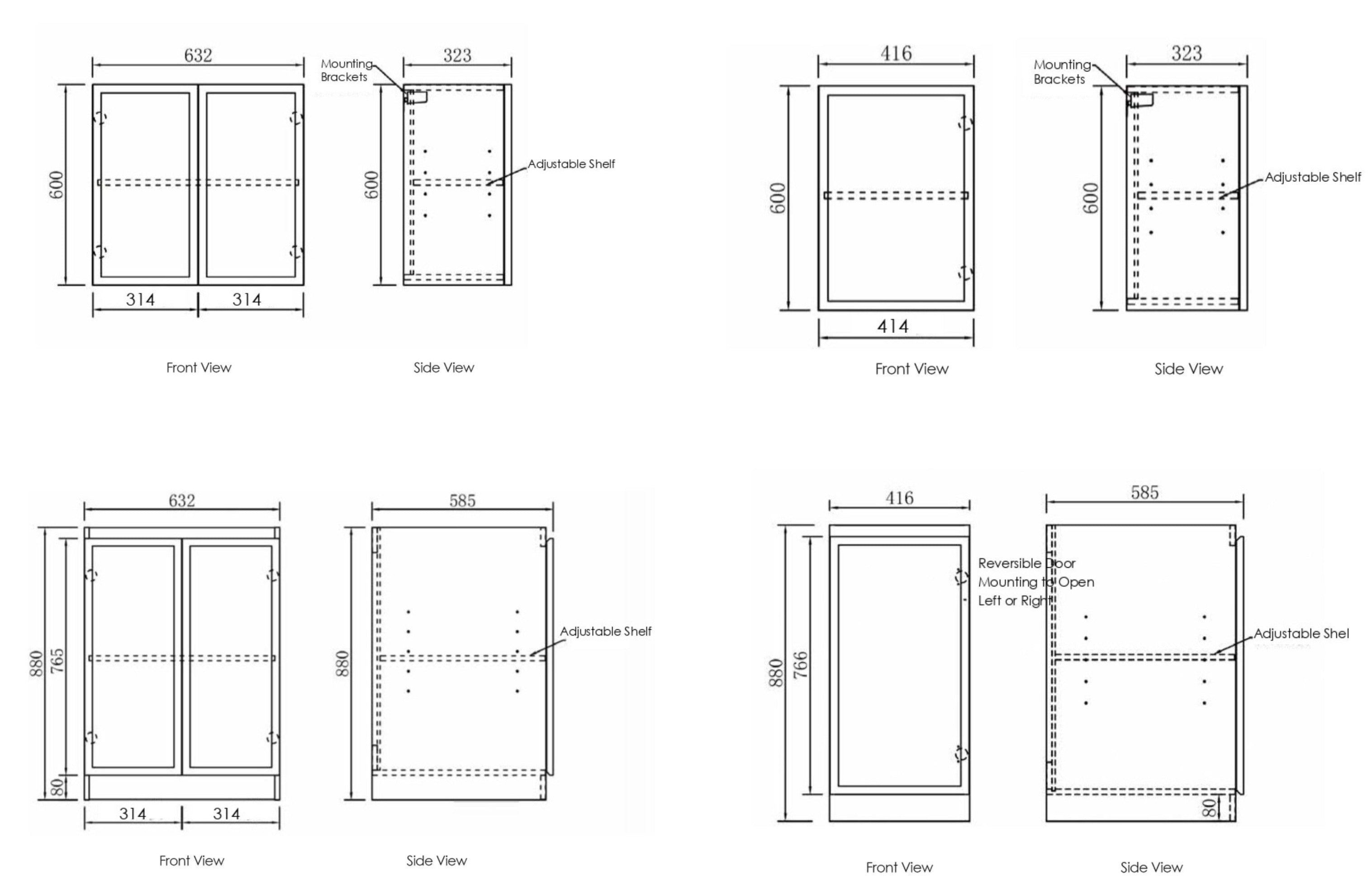 OTTI HAMPSHIRE MATTE BLACK 1715MM LAUNDRY AND WALL CABINET WITH STONE TOP & SINK (PACKAGE-B)