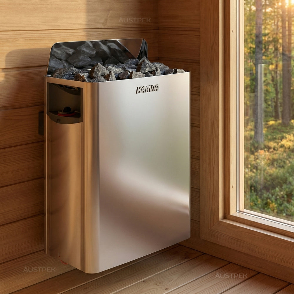 HARVIA MANUAL SILVER WALL HEATER 6KW - SW60