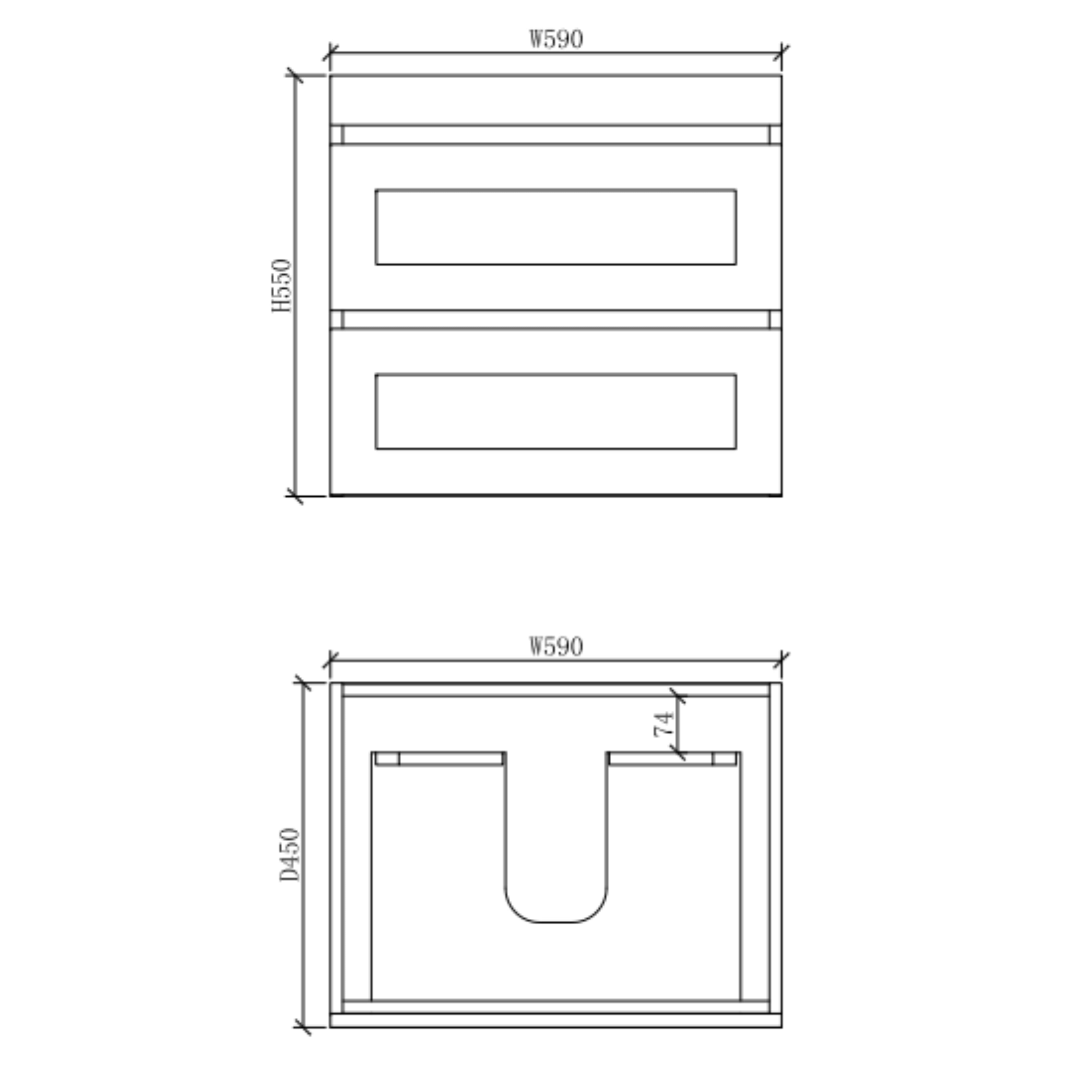 RIVA HAWAII MATTE WHITE 600MM SINGLE BOWL WALL HUNG VANITY
