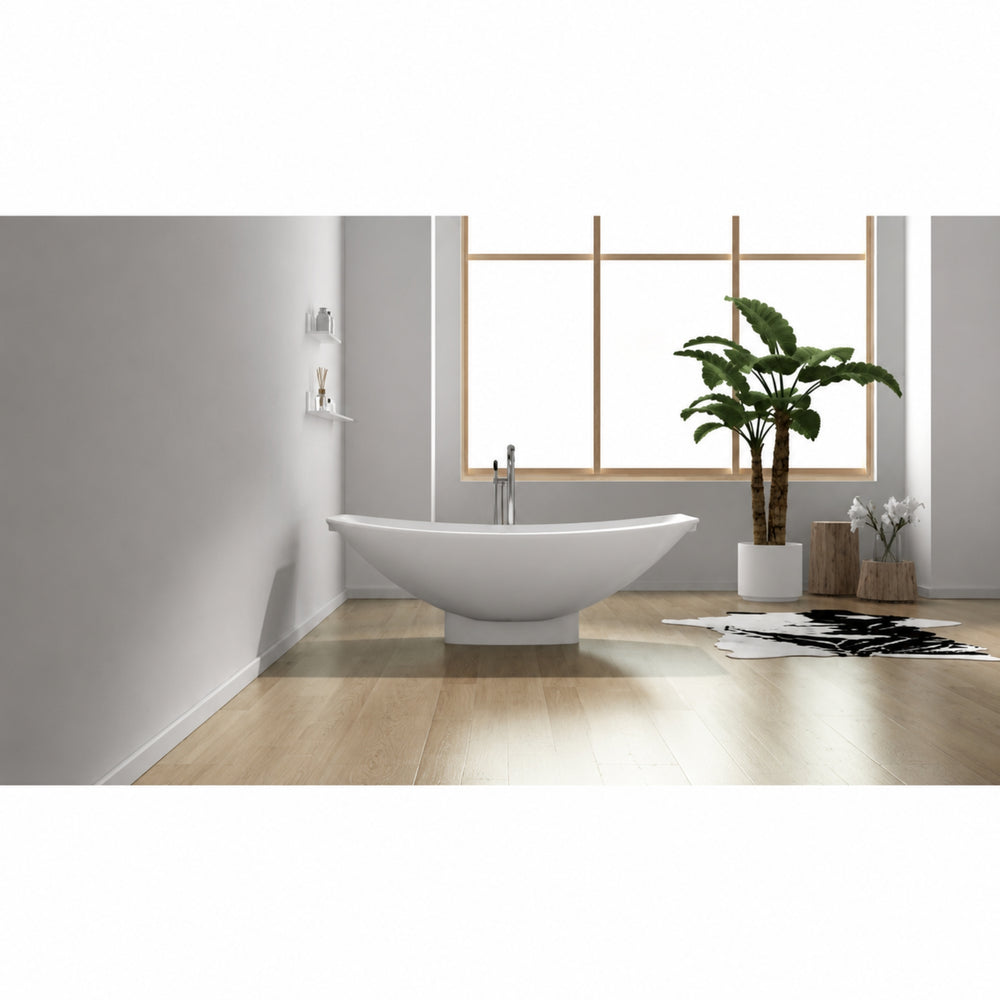 HAMMOCK MIRAGE MARK II FREESTANDING BATHTUB WITH OVERFLOW ALABASTER 2000MM