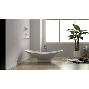 HAMMOCK MIRAGE SLIMLINE FREESTANDING BATHTUB ALABASTER 2000MM