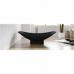 HAMMOCK MIRAGE SLIMLINE FREESTANDING BATHTUB EBONY 2000MM