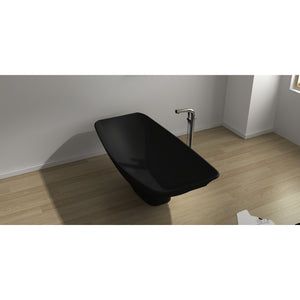 HAMMOCK MIRAGE SLIMLINE FREESTANDING BATHTUB EBONY 2000MM