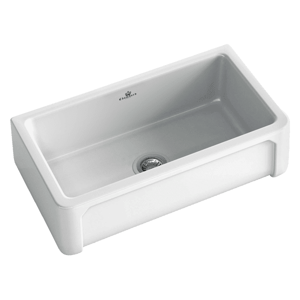 CHAMBORD HENRI LARGE SINGLE BOWL FIRECLAY KITCHEN SINK WHITE 795MM